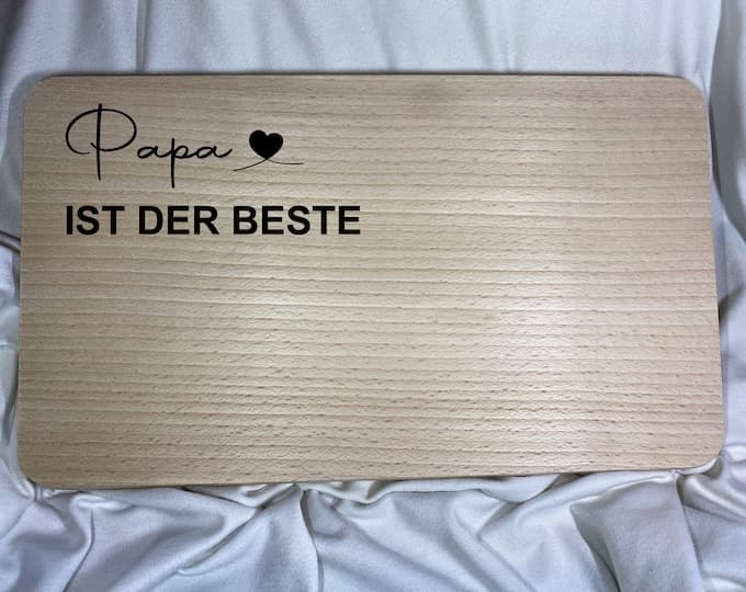 Frühstücksbrettchen Vatertag mit personalisierter Gravur