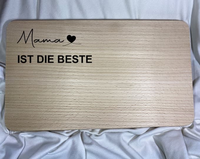 Frühstücksbrettchen Muttertag mit Lasergravur