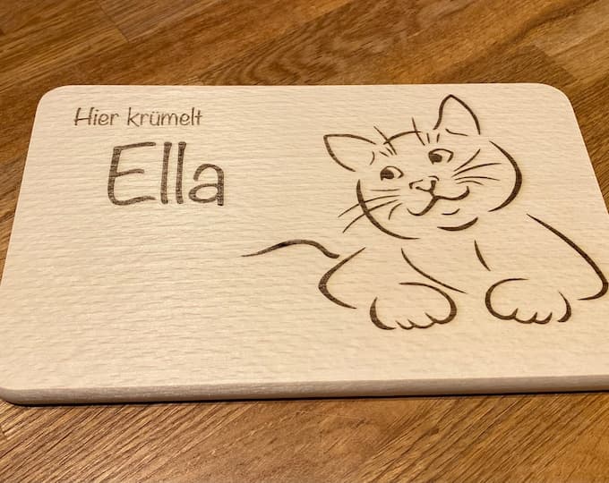 Frühstücksbrettchen für Kinder personalisiert mit Name